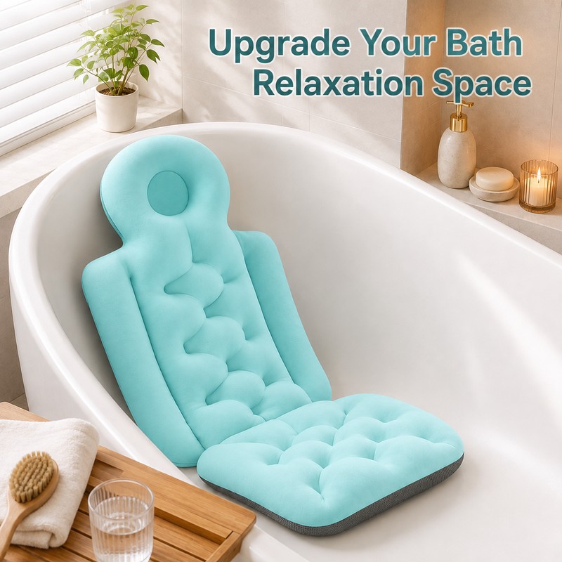 Full Body Bath Pillow for Neck and Back Support –