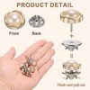 QUARKZMAN 10 Sets Pearl Brooch Buttons 11.5mm No Sewing Pearl