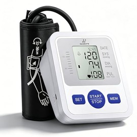 Tensiómetro de brazo MUINAIFTE, tensiómetro digital con pantalla, medición automática y precisa de la presión arterial, múltiples modos de medición