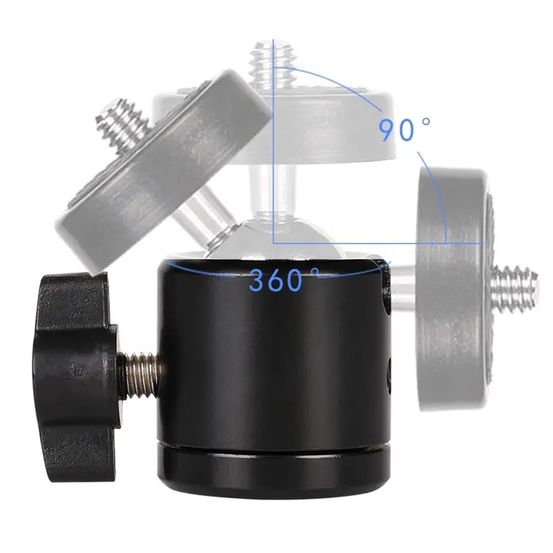 TronicXL 360° Metal Ball Head Tripod Adapter 1/4 Inch Tripod