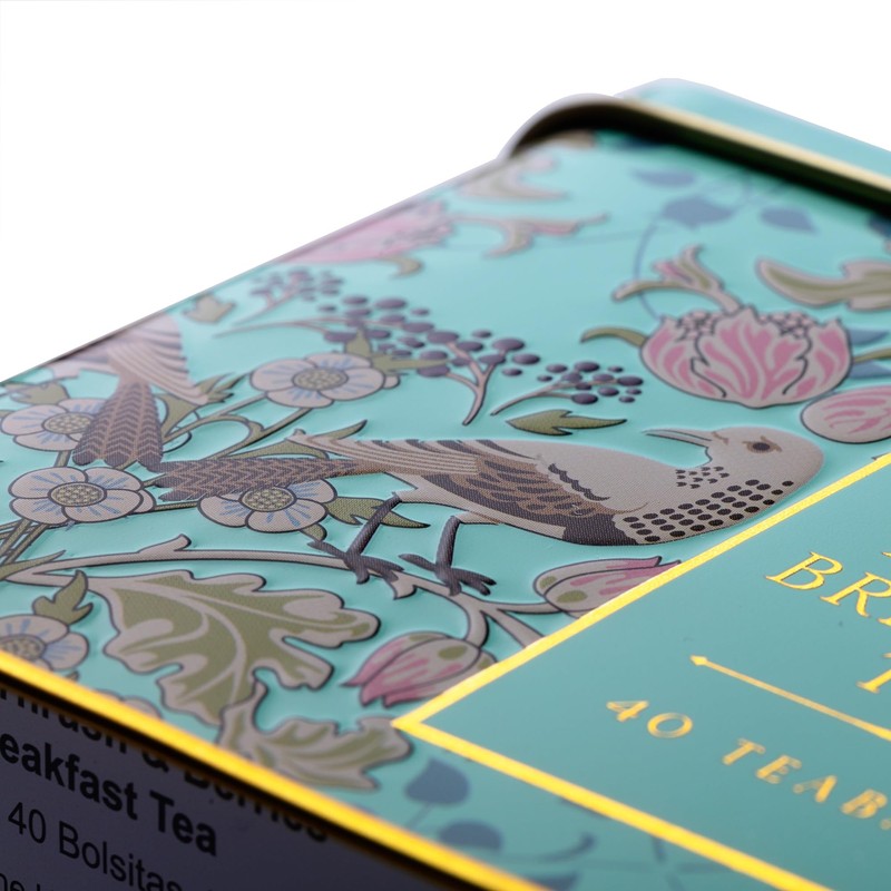 New English Teas Song Thrush and Berries Tea Tin with