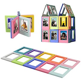BOROMI Polaroid Magnetic Photo Frame, 10 PCS Colorful 3-Inch Magnetic Changeable Combination Creative Mini Polaroid DIY Photo Frame