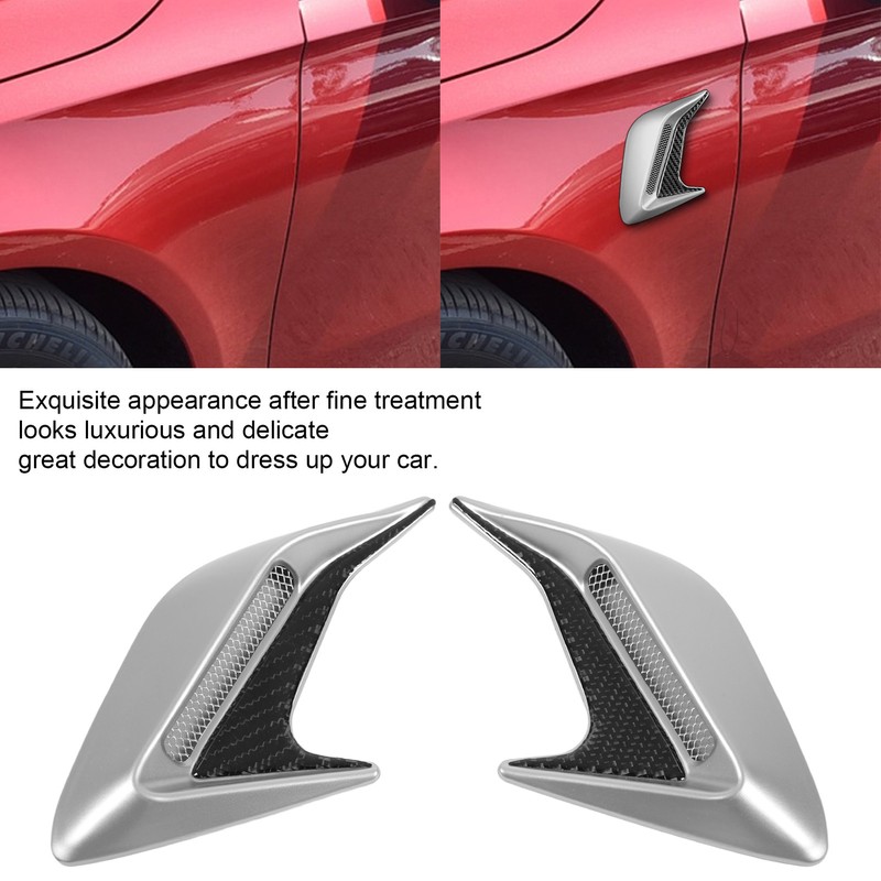 Pair Hood Side Air Vent Grill Decorative Cover Self Adhesive