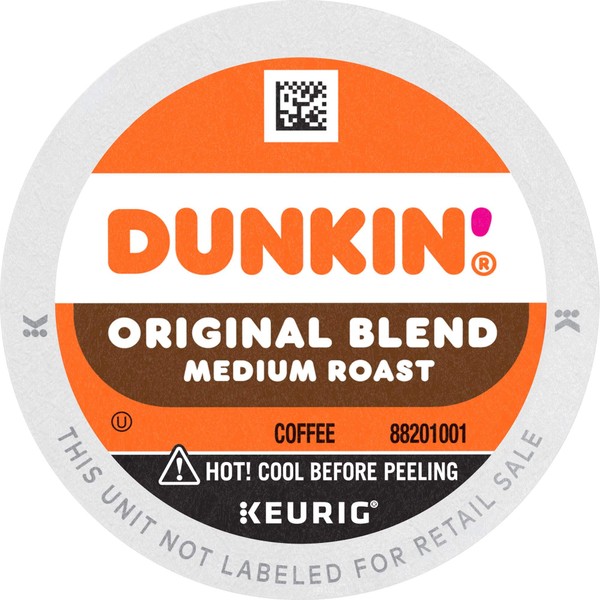 Dunkin' Original Blend Medium Roast Coffee, 10 K Cups for Keurig Coffee Makers (Packaging May Vary)