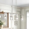 LMS 4-Light Brushed Nickel Island Chandelier Lights for Kitchen, Mid