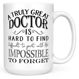 Sweet & Salty Doctor Mugs - A Truly Great Doctor is Hard to Find - Retirement Gifts for Doctors, Unique Gifts for Doctors Day, Retired Doctor Appreciation Gifts for Men Women 15oz, White