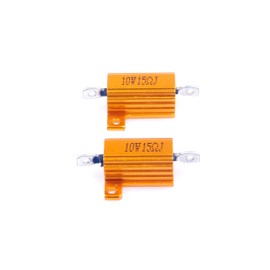 LM YN 10 Watt 15 Ohm 5% Wirewound Resistor Electronic Aluminium Shell Resistor Gold (Pack of 2)