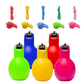 Sxutop Pack of 5 Sports Teaching Hand Whistles with 5 Pieces Referee Whistle Hygienic Sports Whistle Sports Hand Whistles for Whistles Loud Emergency Sports Teacher Trainer Accessories Football