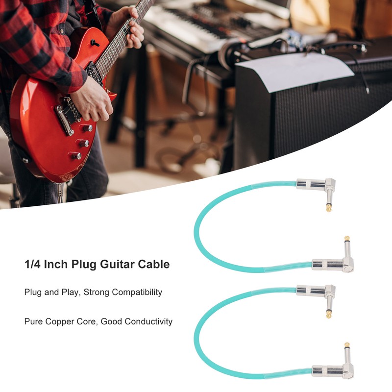 2PCS 12 Inch Guitar Jumper 1/4 Inch Plug Guitar Effect