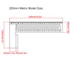 Woodworking Scriber Multifunction Aluminum Alloy Measure Ruler for Carpenter Auxiliary200mm