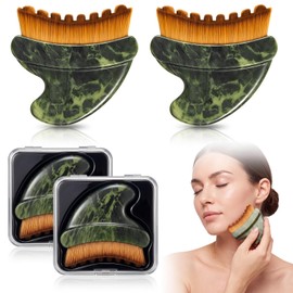 Gua Sha Facial Tool, Compact Lightweight Accessory for Travel and Daily Use - Wenqik 2pcs Lymphatic Contour Brush