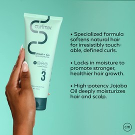 CurlMix Moisturizer for Curly Hair - Jojoba Oil Softens & Hydrates Hair - Light Hold