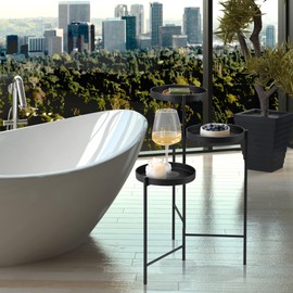 Sardoxx 3 Tier Black Metal Plant Stand Foldable Tall Plant Stand Pot Holder, Plants Tray Shelf For Indoor Outdoor Garden, Yard, House Decoration