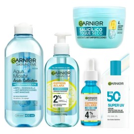 Kit Anti Imperfecciones Garnier Gel Purif+toque Seco+am 5pz
