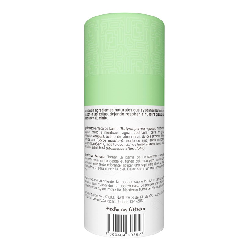 KOBOL NATURA| 3 Piezas de Desodorante Natural Eucalipto-Limón Vegano Push