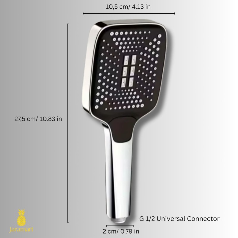 Square Shower Head with 3 Jet Modes Rain Shower Head