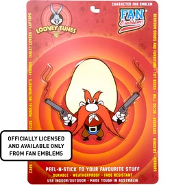 Fan Emblems Yosemite Sam Car Decal, Classic Looney Tunes Character (Automotive Domed, Transparent, 6.02 x 4.92 x 0.10 inches)
