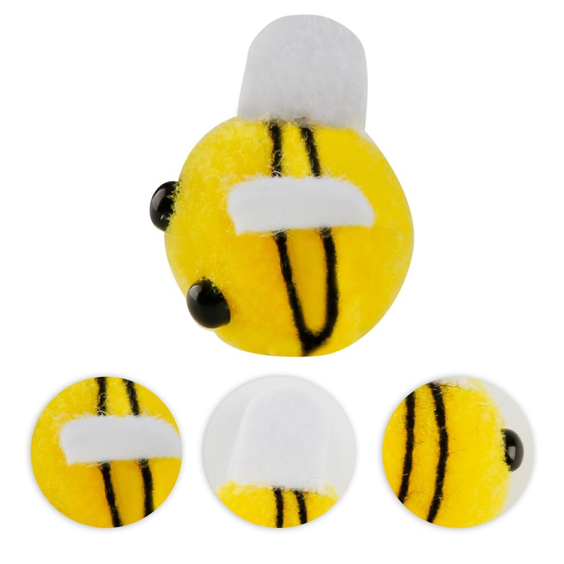 Luckious 20PCS Mini Wool Felt Bees Crafts Plush Bees Bulk