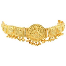 fashionAtelier Women's Gold Finish Lakshmi Round Shaped Belt for Dance's