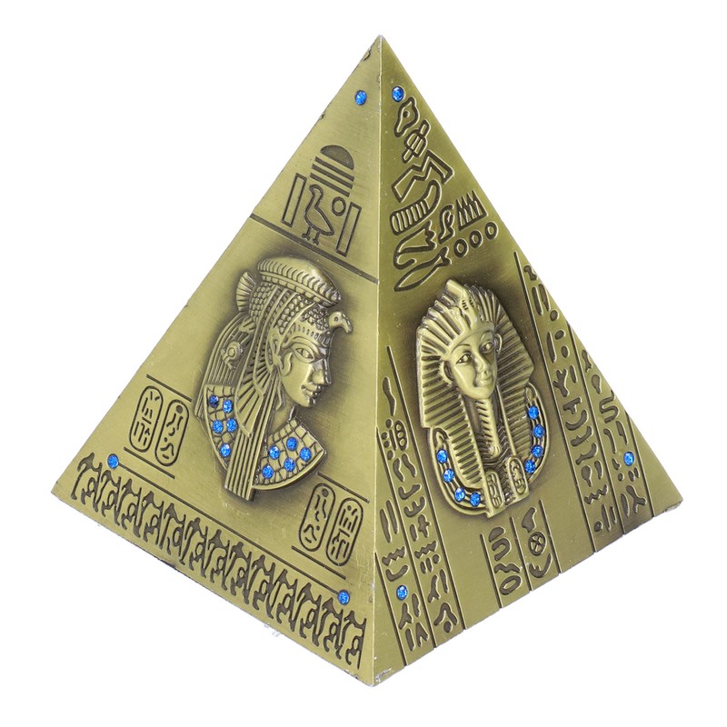 Egyptian Pyramid Model Green Bronze Large Retro Classic Exquisite Decorative