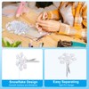 PATIKIL Brads Paper Fasteners, 200 Pcs Mini Metal Snowflake Pastel