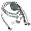 8 Function Shower Head + Hose Fittings Bracket Chrome Bathroom Multi Function