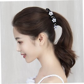 WOONEKY 2 Pack Acrylic Ponytail Holders Hair Clips for Headwear Hair Accessories Girl Small Ponytail Holders