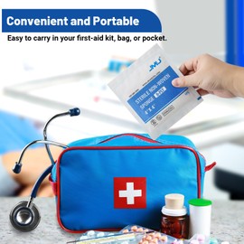 JMU Sterile Gauze Pads 4x4, 100 Pack 8-Ply Non Woven Gauze Sponges 4x4,12boxes/case