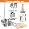 VOOWO Broom with Dustpan Combo Set, 46" Stainless Steel Broom