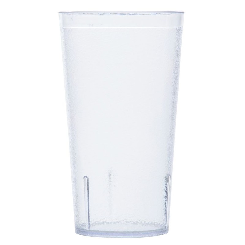 G.E.T. Vasos de plástico resistentes para restaurante, 16 onzas, transparentes