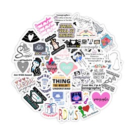 Sonography Stickers, Ultrasound Stickers for Water Bottle and Laptop - Sonograper Party Favors & Decorations, Waterproof Vinyl Decals, Medical and Ultrasound Stickers