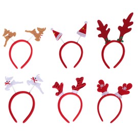 Beaupretty Party Head Bopper Christmas Party Headband Decorative Hair Accessories for Xmas Party Supplies 6pcs