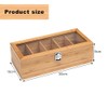 CMOISO Tea Box Bamboo, Tea Storage Box, 5-Compartment Multifunctional Wooden