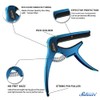 Salvori Exclusive Gradient 'Blue-Plated' Heavy-Duty Guitar Capo for Acoustic/Electric Guitar