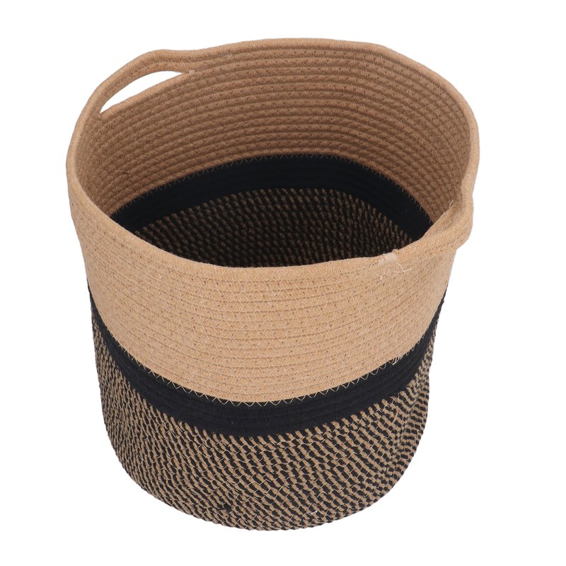 Woven Laundry Basket Cotton Rope Multifunctional Clothes Storage Hamper with