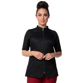 Chef Works Women's Arcadia Chef Coat, Black, Small