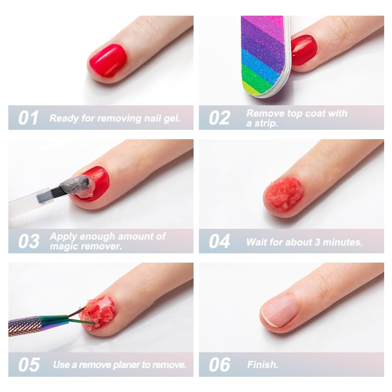 ROSALIND Gellack Entferner Set f√ºr UV Nagellack Magic Remover Aceton