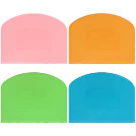 4 raspadores de masa flexible, raspador de masa madre, cortador de pastelería para masa madre, herramienta raspadora de cocina multifuncional, para ho
