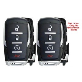 2X New Replacement Proximity Key Fob Remote Shell/CASE Compatible with & Fit for 2019-2023 RAM 1500 - MPN OHT-4882056-15 (NO Electronics or Chip Inside)