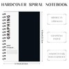 Rinrda A5 Graph Paper Spiral Notebook 8.5" x 5.7"-4 Pack