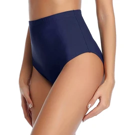 Tempt Me - Pantalones de baño para mujer, diseño retro de cintura alta, con control de barriga, Azul / Patchwork, M