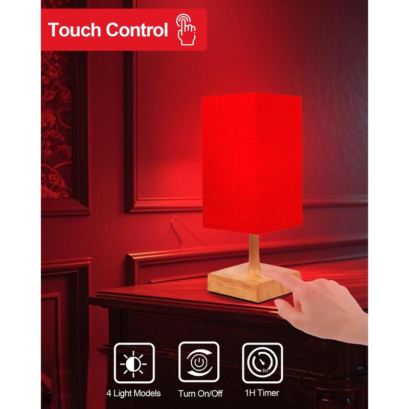 Red Light Night Light Lamp for Sleep, 670nm Red Nightlight