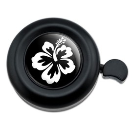 Graphics and More Hibiscus Black Bicycle Handlebar Bike Bell