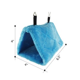 Bello Luna Blue Parrot Nest Pet Bird Nest Winter Warm Hammock Hanging Cave Cage Plush Happy Hut Tent Bed(S)