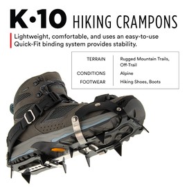 Kahtoola K 10 Hiking Crampon for Snow, Ice Mountaineering &Trekking