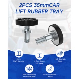 2 Pack 35mm Car Lift Rubber Pads for 2 Post Lift Adjustable Round Trays