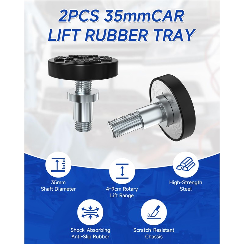 2 Pack 35mm Car Lift Rubber Pads for 2 Post