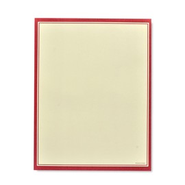 Gartner Studios Papel de papelería con borde rojo, 100 unidades, (78466)