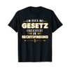 Jura T-Shirt with German Text "Ein Blick zur Law Facilitates