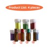 Craft Glitter Vial Set - 4 Pack of 5ml Semi-Transparent